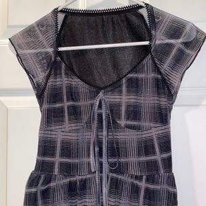 Plaid babydoll mini dress. Women’s size S